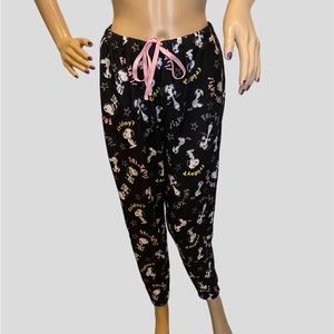 Peanuts Snoopy Friday? Fri-Yay Lounge Casual Pajama Pants Bottoms Sz Medium VGC